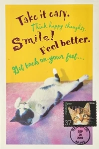 HNLP Hideaki Nakano Tarjeta de Felicitación Esterilización Castrado 3670 Gato Tómalo Fácil Ponte Bien Soo - Imagen 1 de 2
