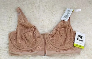 NWT Pip & Vine by Rosie Pope Womens sz 34 B Nursing Bra Tan Front Zip Orig $ 48 - Picture 1 of 4