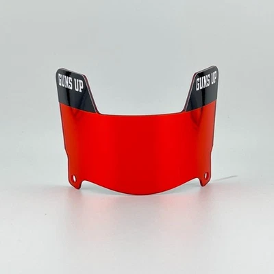 Texas Tech Red Raiders - dunkelrot Chrom Mini Football Helm Visier mit roten Clips 3 - Bild 1 von 2