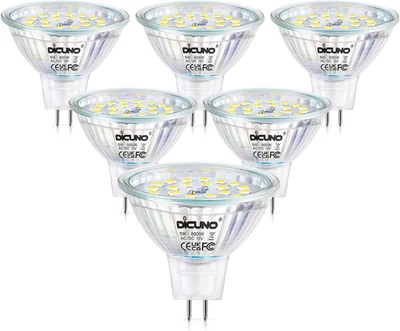 MR16 LED Bulbs Dimmable Daylight White 6000K 50W Halogen Equivalent 12V - Image 1 of 4