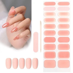 20 piezas pegatinas de gel para uñas semicuradas para pies tiras de uñas de moda - Imagen 1 de 11