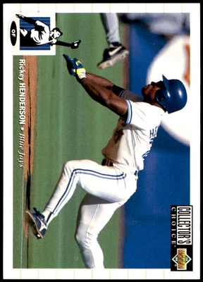 Rickey Henderson 1994 Collector's Choice #131 Blue Jays MLB READ FREE SHIPPING - Image 1 of 2