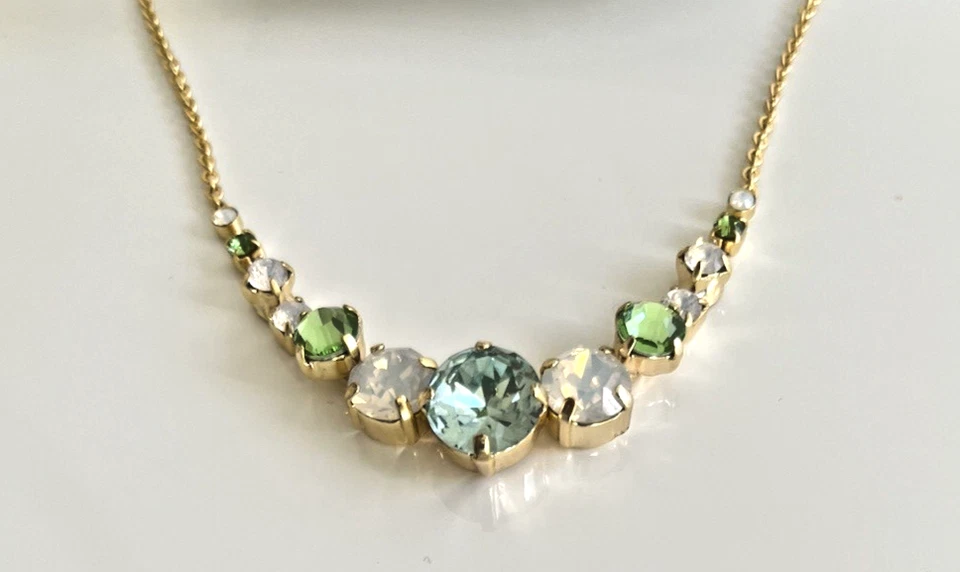 Sorrelli London Tennis Necklace in Sage with Bright Gold      NWT  $115.00 - Image 1 of 4