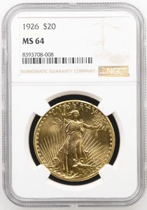 1926 Saint Gaudens Double Eagle NGC MS-64 - Picture 1 of 2