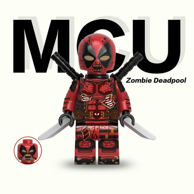 Zombie Deadpool Custom Minifigure 2 inch Birthday gift for friends - Image 1 of 2