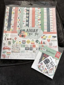 Echo Park Away We Go 12x12 Collection Kit /Paper Pack And Ephemera Pack - Picture 1 of 3