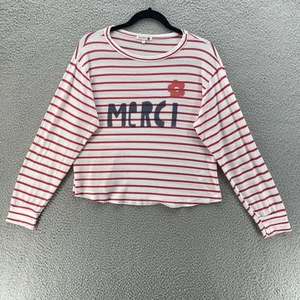 Sundry Merci Top Damen Large Optik weiß rot gestreift leicht bequem USA - Bild 1 von 15