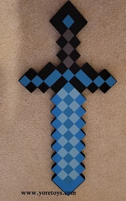 Minecraft Foam Diamond Pixel Sword 18 inches Mojang Great Condition - Image 1 of 2