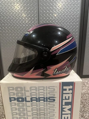 Vintage Polaris Snowmobile Helmet Size Large 1994 Indy Storm Kevlarr Wedge - Image 1 of 4