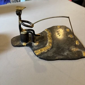 Metal Folk Art “Man Fishing” - Picture 1 of 5