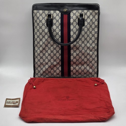 GUCCI Borsa donna vintage tracolla tela mano tote bag 1980 collezione accessori