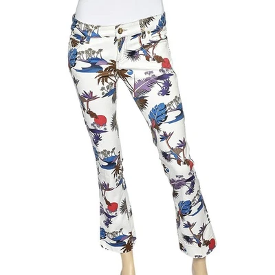Calça de algodão estampada tropical off white Gucci P - Imagem 1 de 4