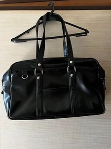 Bolso Escolar EASTBOY Bolso de Cuero Sintético Clásico Negro Logo USADO Japón FS - Imagen 1 de 6