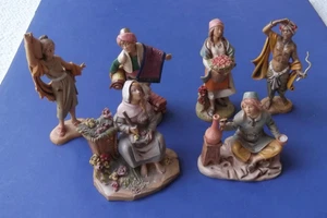 Seis figuras de pueblo de belén romano/fontanini de 5" -161, 119, 124, 271, 152, Tomás - Imagen 1 de 10