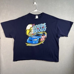 Nascar Racing Loud & Proud Eagle Car America T Shirt Adult 3XL Blue Mens - Picture 1 of 8