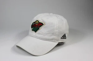 Minnesota Wild Hockey Adidas White Cap Hat Adjustable - Picture 1 of 4