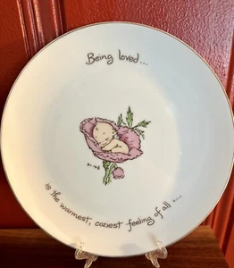 Vintage Kewpie Rose ONeill Collector Edition Ceramic Being Loved 1973 Plate - Picture 1 of 4