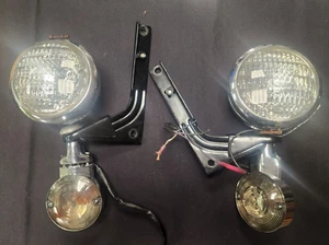 Harley Davidson Shovelhead FL Driving lights pan Touring Chopper Bobber 23-768 - Picture 1 of 5