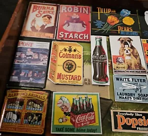 Very RARE Collection Of Vintage Metal Magnets - Picture 1 of 4