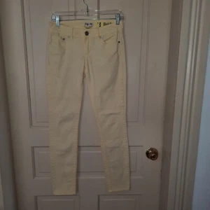 VGC Indigo Rein Skinny sz 3 Low Rise Pale Yellow Skinny Jeans - Picture 1 of 10