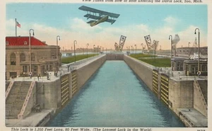 Lucchetto Entrante Davis - Sault Ste Marie, Michigan - Lino non affrancato - Foto 1 di 3