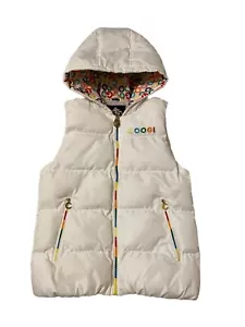 COOGI White Puffer Vest Multicolor Accents Size Small - Picture 1 of 6