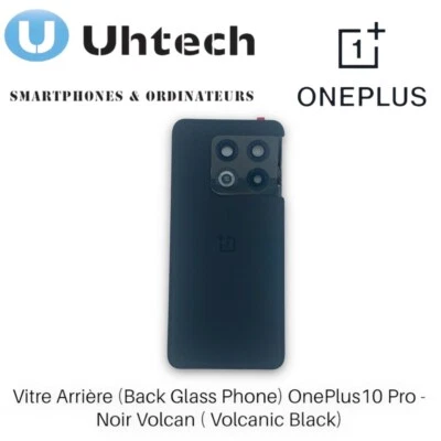 Vitre Arrière (Back Glass Phone) OnePlus 10 Pro - Noir Volcan (Volcanic Black)