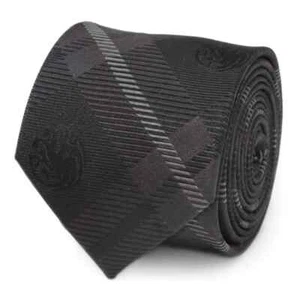 Game of Thrones Targaryen Dragon Black Plaid Silk Men's Tie - Picture 1 of 5