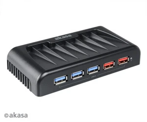 Akasa AK-HB-11BKCM Connect7EX 7 puertos USB 3.0 Hub con puertos de carga rápida - Imagen 1 de 1