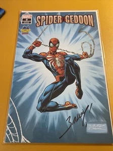 Spider-Geddon 0 Firmado por Mark Bagley Midtown Variante con Certificado de Autenticidad Casi Nuevo - Imagen 1 de 7