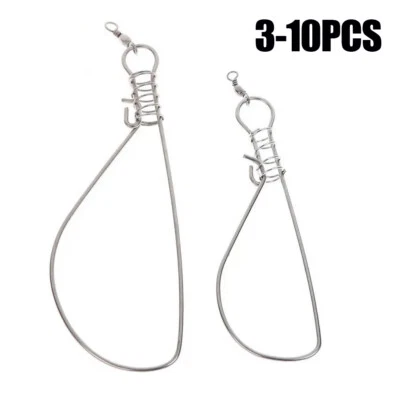 Stringhe da Pesca Clip Acciaio Inox Snap Fish Lock Holder per Kayak Escursionismo - Immagine 1 di 4