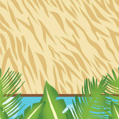 Safari Adventure Party Supplies Plastic Tablecover Birthday Jungle Animals - Image 1 of 1