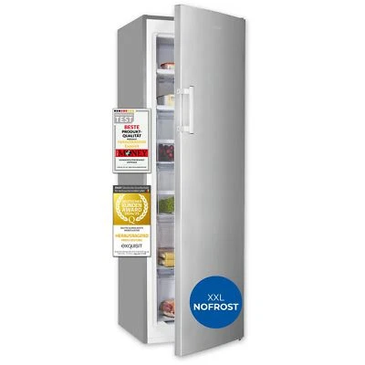 Exquisit Gefrierschrank gross, 204L, Nofrost, Alarm, GS5271-NF-H-040E inoxlook - Bild 1 von 4
