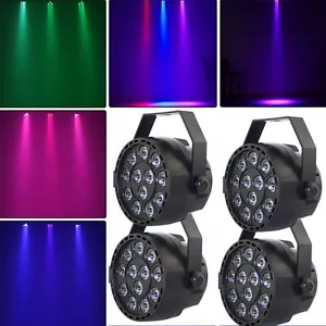 MINI 12x1W LED PAR Stage Light RGBW DMX Bühnenbeleuchtung Disco Licht 4Stk. - Bild 1 von 10