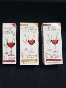 Pure Wine The Wand Wine Purifier Filter No More Wine Headaches 3 8 10 packs New - Picture 1 of 31