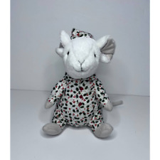 Jellycat London Merry Mouse Bedtime Stuffed Mouse Wearing Holly PJ'S Christmas