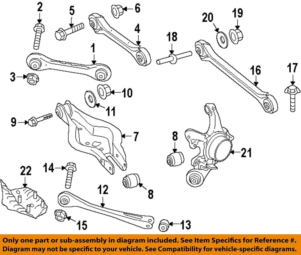 Оригинальные компоненты подвески BMW 09-21 228i xDrive болт рычага Ft Upr Cntl 33306793891 - Изображение 1 из 1