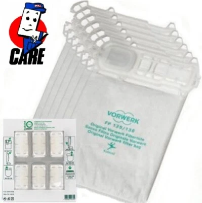Vorwerk 6 Sacchetti originali+ 6 dovina Folletto fp135 VK135 vk136 05034 - Image 1 of 3