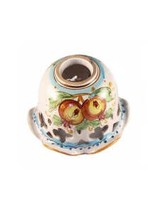 PIATTO LAMPADARIO CERAMICA SICILIANA DECORO MELOGRANO D.16 - Imagen 1 de 1