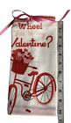 Valentine Heart And Bike Wine Bottle Cover  Handmade