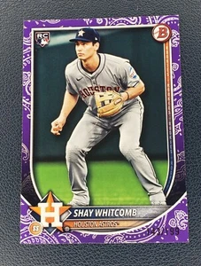 Bowman 2025 patrón púrpura #47 Shay Whitcomb RC/199 - Imagen 1 de 1