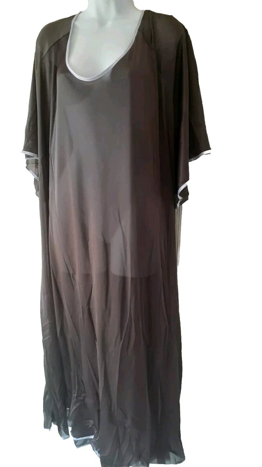 Brown Purple Nightgown  Long Sexy Comfy  Plus 6X   80" BUST - Image 1 of 4
