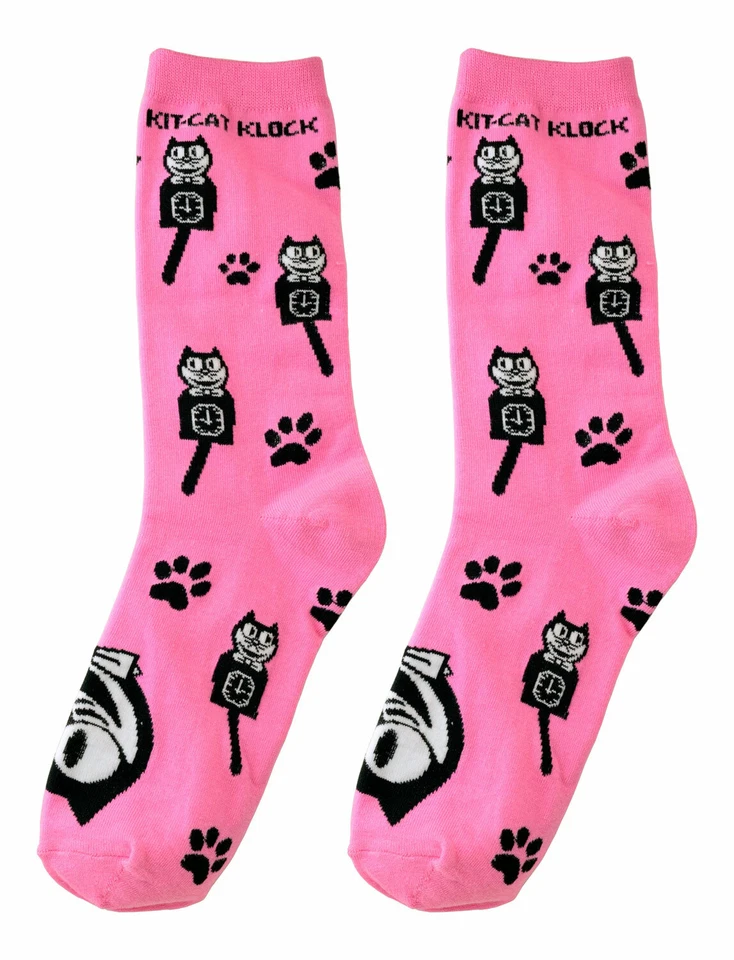 Genuine Kit Cat Klock Casual Funky Women's PINK Socks - Image 1 of 1