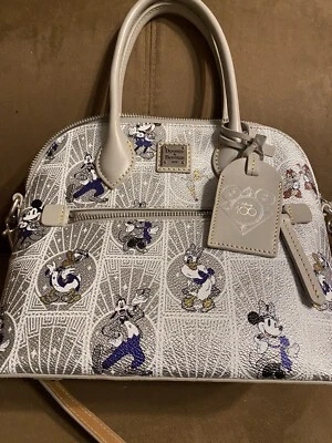 Bolsa tote Disney Dooney & Bourke 100º aniversário platina Mickey - Imagem 1 de 4