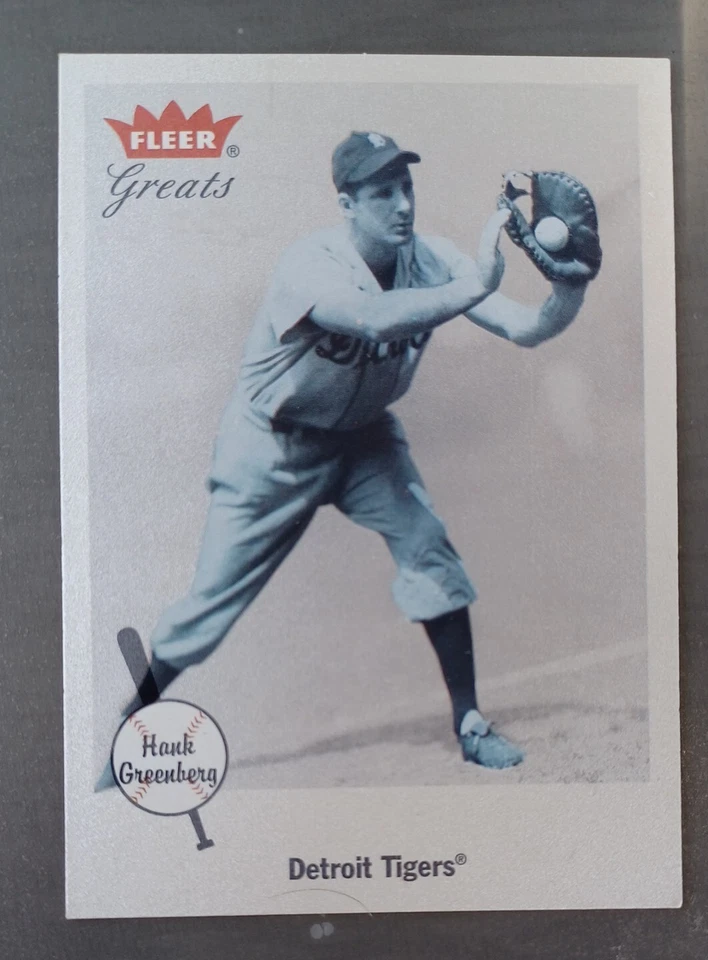 Hank Greenberg 2002 Fleer Greats of the Game #100 Detroit Tigers Baseball Card  - Image 1 of 2