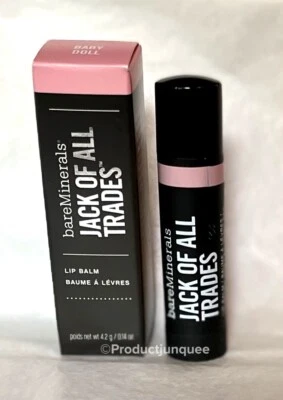Bálsamo labial raro en muy buen estado bareMinerals Jack Of All Trades ~ muñeca bebé ~ nuevo con caja Foto 1 de 4