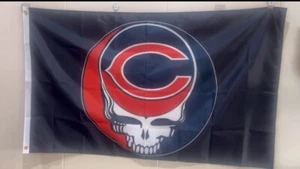 Grateful Dead Chicago Bears Flag Banner Football 3x5 Ft Size ● FREE SHIPPING ● - Picture 1 of 2