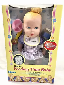 Vintage 2000 Gerber Feeding Time Baby Doll by Toy Biz New Factory Sealed - Picture 1 of 10