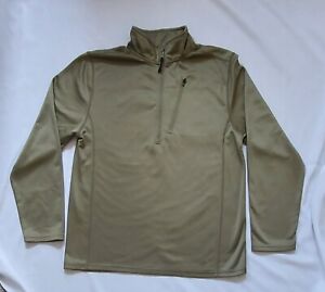 NordicTrack NT Dri Mens 1/4 Zip Long Sleeve Fleece Lined Green Pullover Size Med