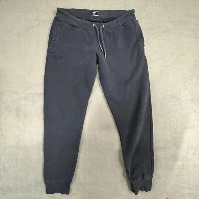 SUPERDRY Label Classic Joggers Womens Navy Faded Size 10 W7010453A - Image 1 of 4